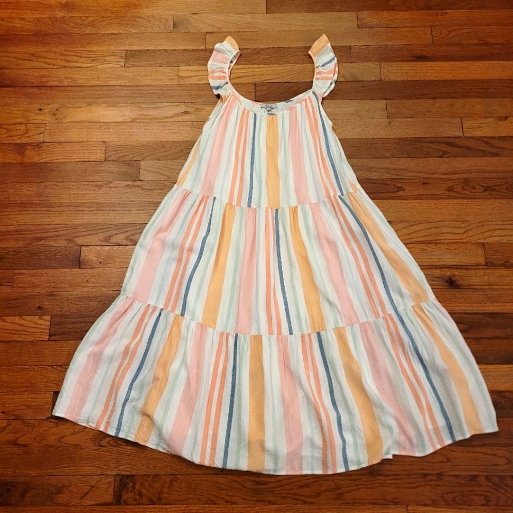 Capri melon striped dress